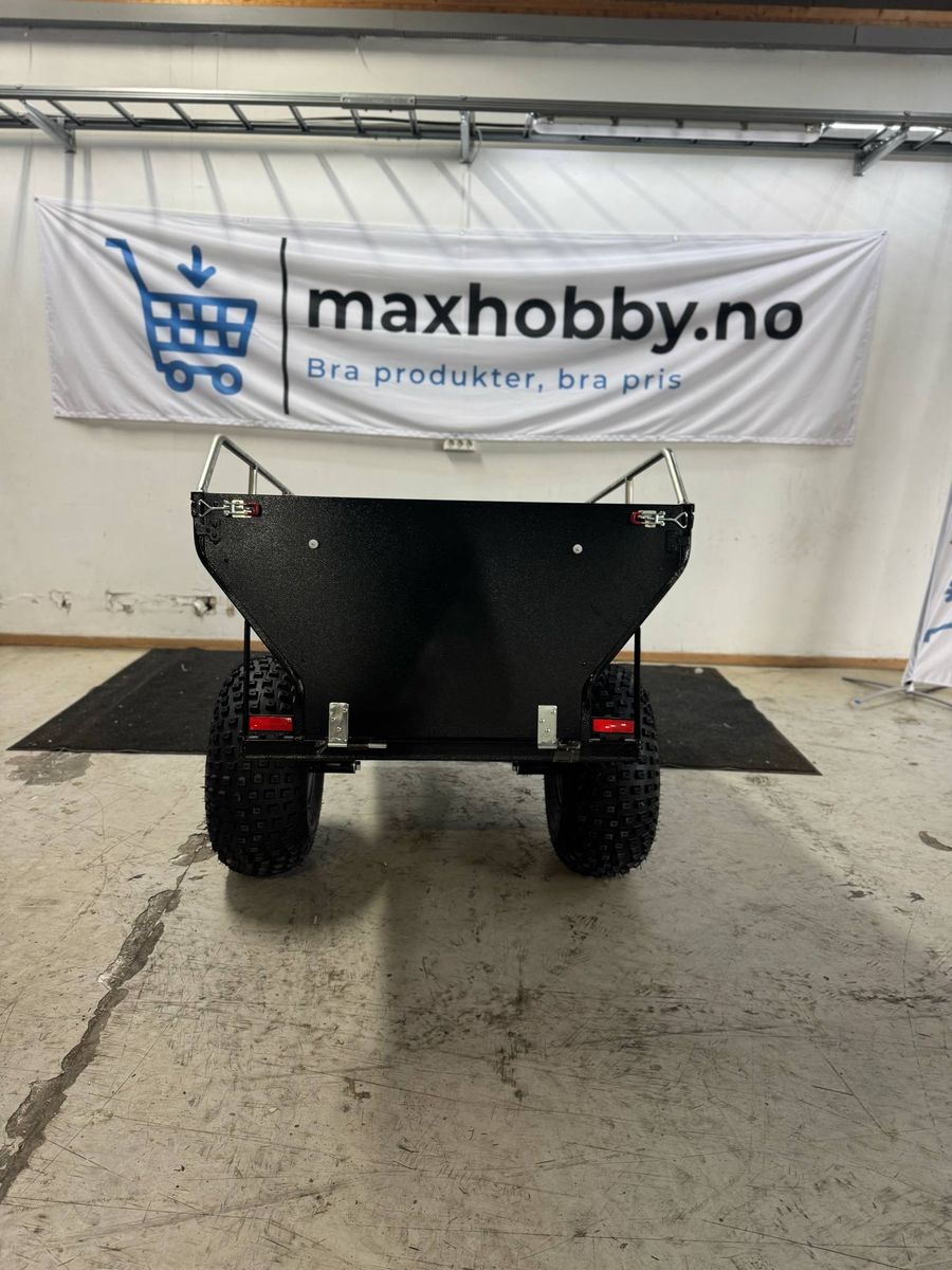 PRO 800KG ATV Henger M/vridbar kulekobling, tipp og høyere sider