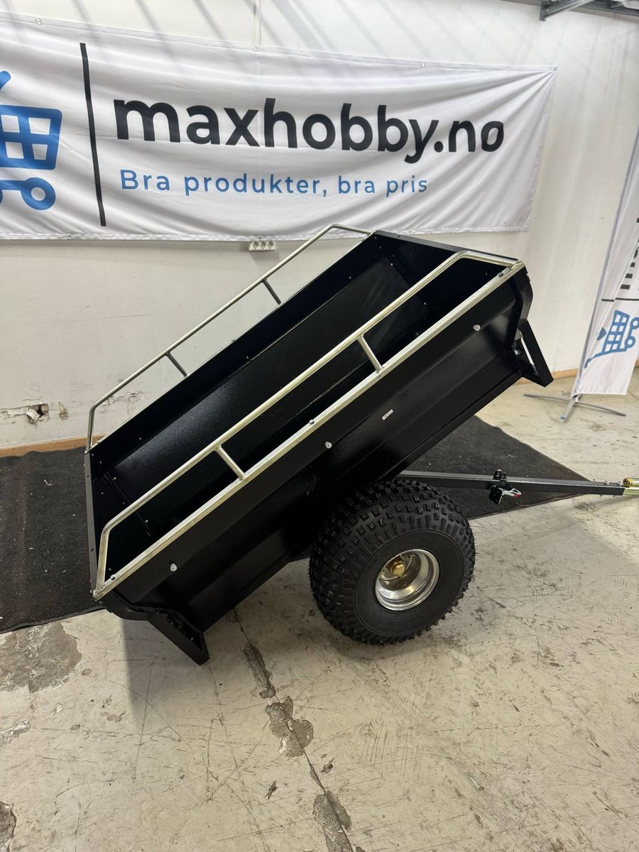 PRO 800KG ATV Henger M/vridbar kulekobling, tipp og høyere sider