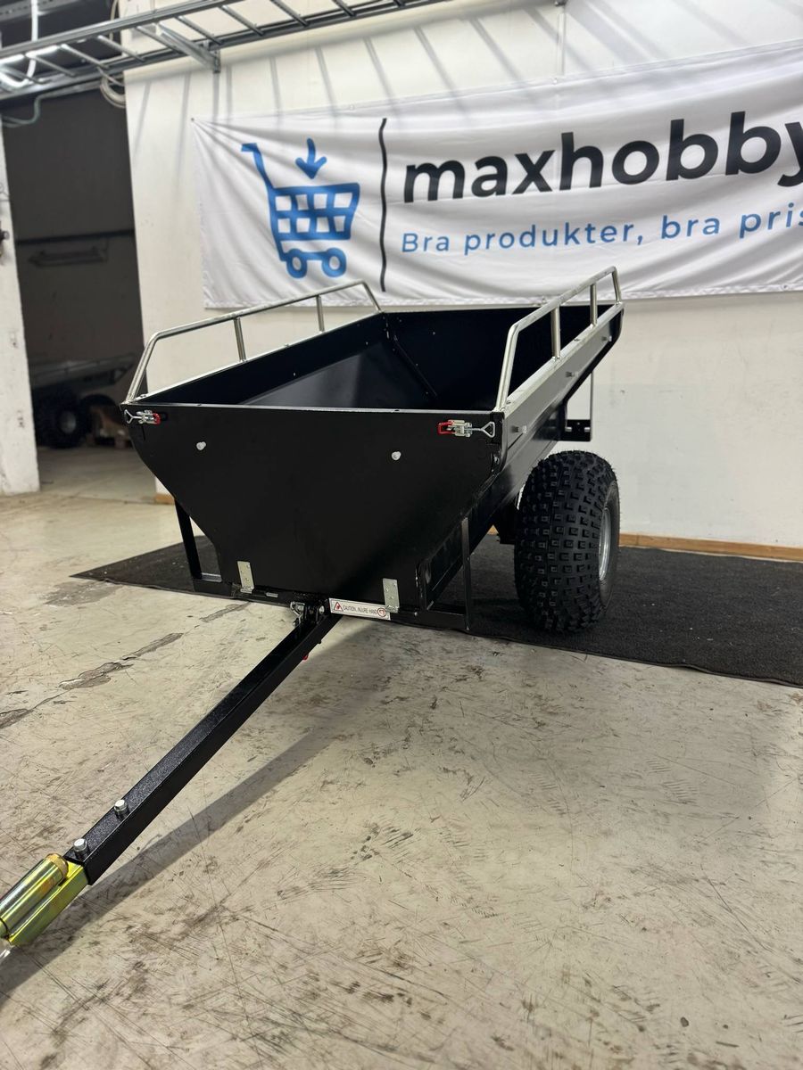 PRO 800KG ATV Henger M/vridbar kulekobling, tipp og høyere sider